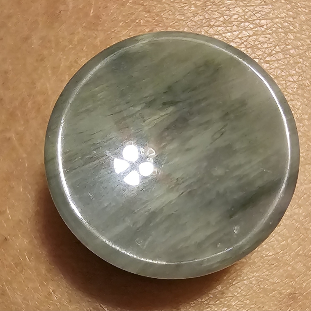 1"/25mm Pair of Green Line Jasper Stone Double Flare Plugs